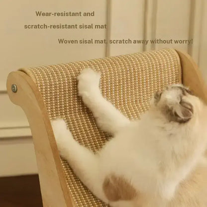 Multi-Functional Cat Scratching Board and Rocker Bed - Natural Sisal and Jute Material for Scratching and Relaxation - Durable Indoor/Outdoor Pet Furniture - Self-Cleaning Kitty Lounge Chair - Perfect Gift for Cats
