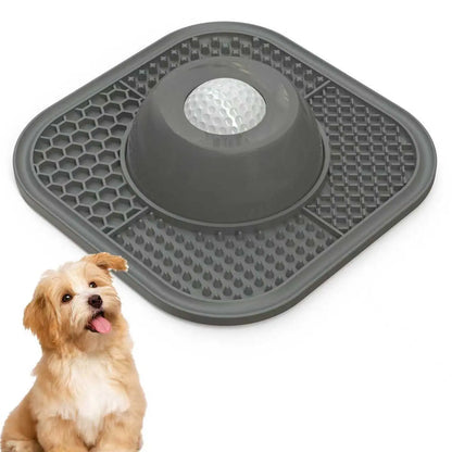 Pawlove Slow Feeder Dog Bowl for Liquid Treats with Anti-Slip Design and Entertained Ball-In, Ideal for Bone Broth and Yogurt, Suitable for All Breed Sizes, Dietary Supplement and Post-Operative Nutrition Accessory