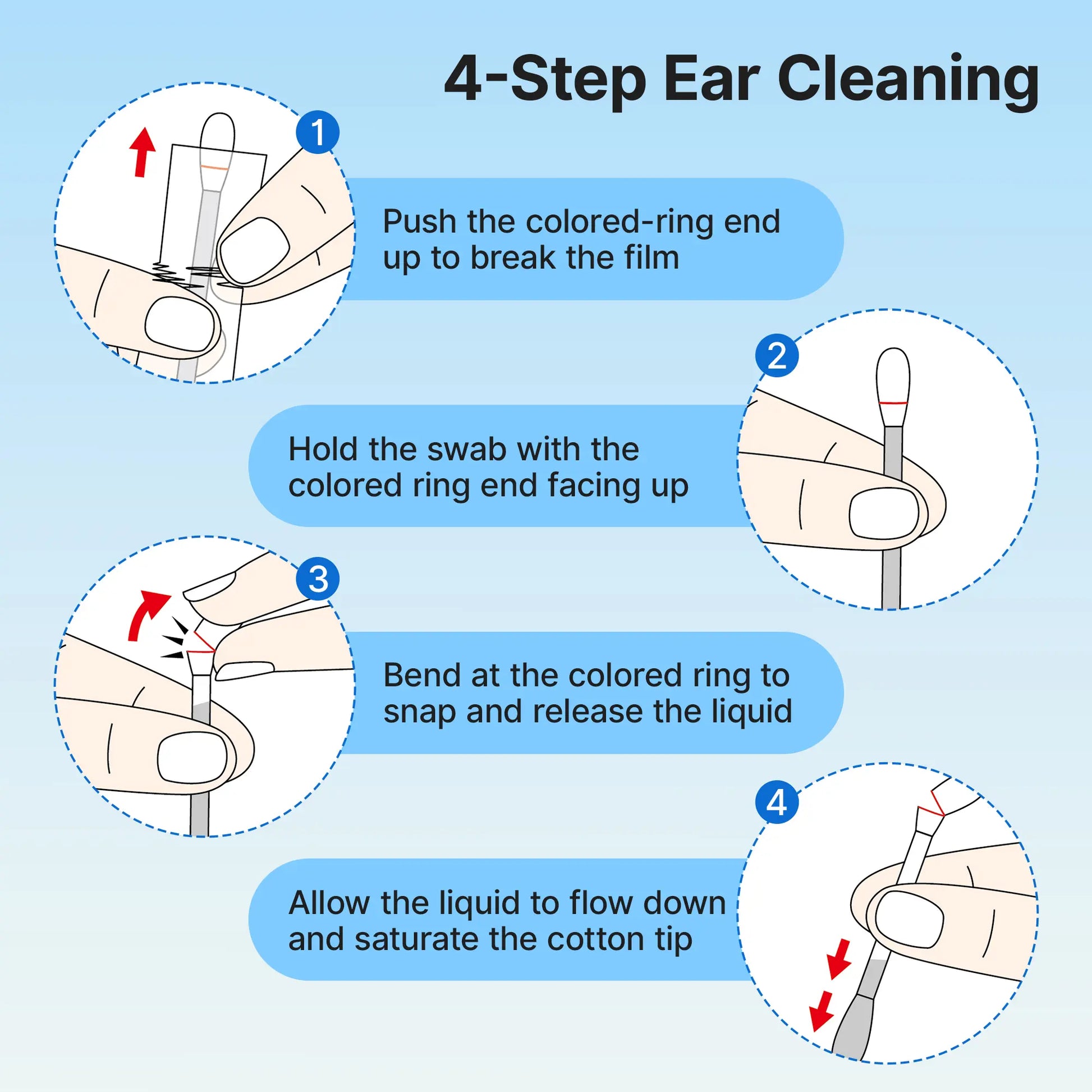 Pawfirst Pet Ear Cleaning Cotton Swabs - Dual-Use Earwax and Odor Remover for Cats and Dogs, Individually Wrapped, 100 Pack with Aloe, Witch Hazel, and Chamomile Formula