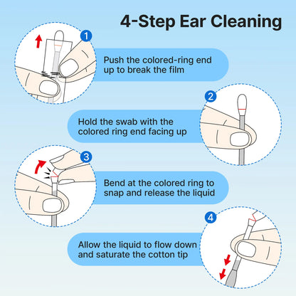 Pawfirst Pet Ear Cleaning Cotton Swabs - Dual-Use Earwax and Odor Remover for Cats and Dogs, Individually Wrapped, 100 Pack with Aloe, Witch Hazel, and Chamomile Formula