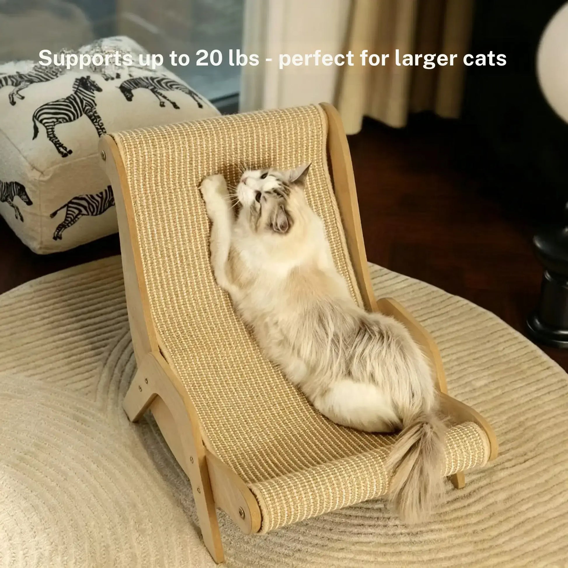 Multi-Functional Cat Scratching Board and Rocker Bed - Natural Sisal and Jute Material for Scratching and Relaxation - Durable Indoor/Outdoor Pet Furniture - Self-Cleaning Kitty Lounge Chair - Perfect Gift for Cats