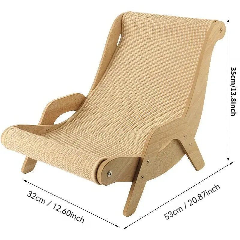 Multi-Functional Cat Scratching Board and Rocker Bed - Natural Sisal and Jute Material for Scratching and Relaxation - Durable Indoor/Outdoor Pet Furniture - Self-Cleaning Kitty Lounge Chair - Perfect Gift for Cats