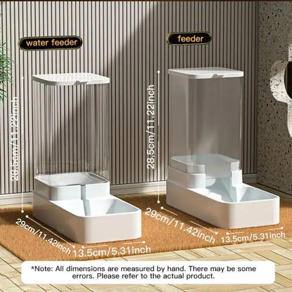 Large Capacity Automatic Pet Food and Water Dispenser for Dogs and Cats - Summer Collection