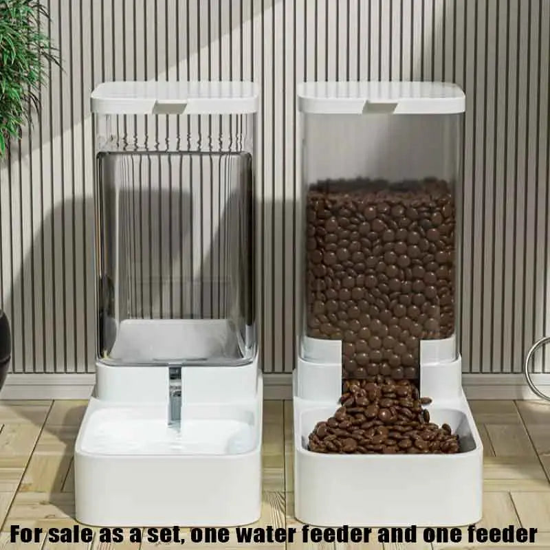 Large Capacity Automatic Pet Food and Water Dispenser for Dogs and Cats - Summer Collection