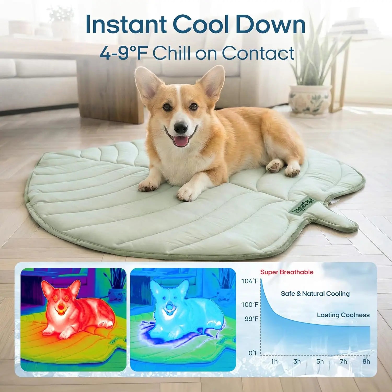 Vagascape Eco-Friendly Cooling Pet Mat - Ultimate Comfort for Dogs & Cats, Perfect for Summer Adventures and Indoor Relaxation