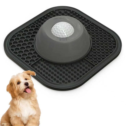 Pawlove Slow Feeder Dog Bowl for Liquid Treats with Anti-Slip Design and Entertained Ball-In, Ideal for Bone Broth and Yogurt, Suitable for All Breed Sizes, Dietary Supplement and Post-Operative Nutrition Accessory