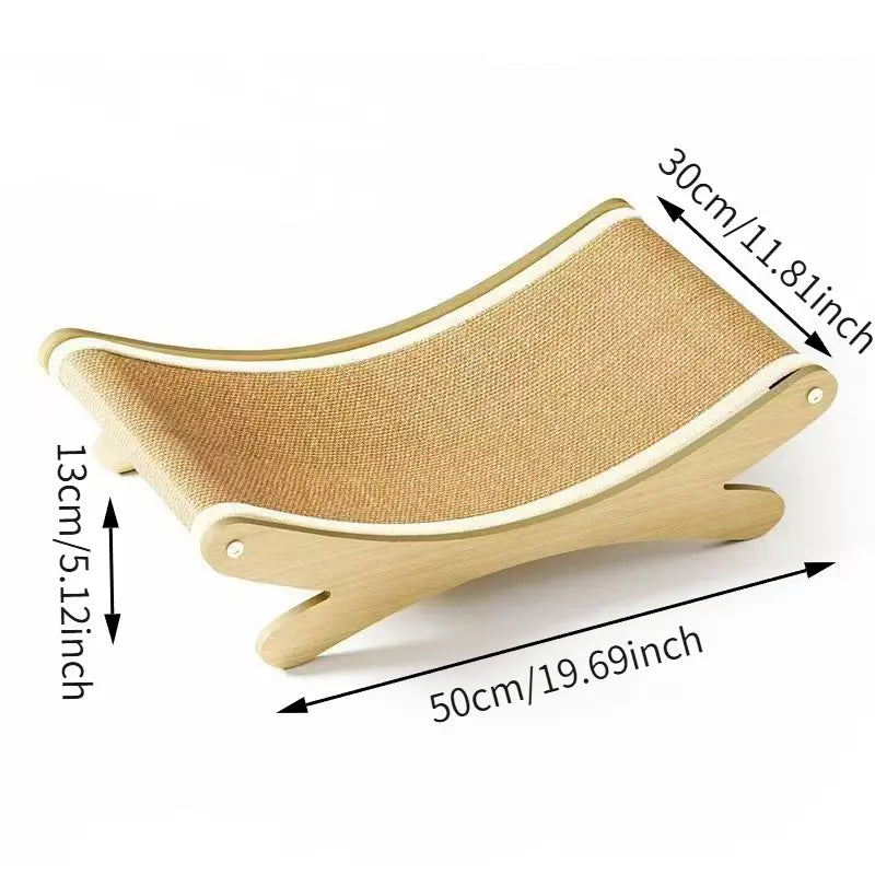 Multi-Functional Cat Scratching Board and Rocker Bed - Natural Sisal and Jute Material for Scratching and Relaxation - Durable Indoor/Outdoor Pet Furniture - Self-Cleaning Kitty Lounge Chair - Perfect Gift for Cats
