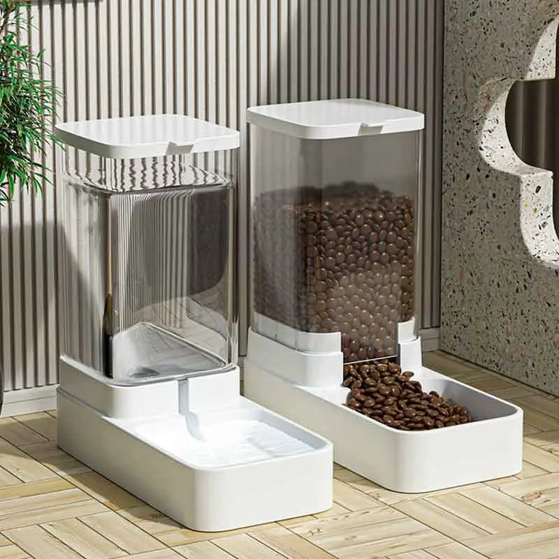 Large Capacity Automatic Pet Food and Water Dispenser for Dogs and Cats - Summer Collection