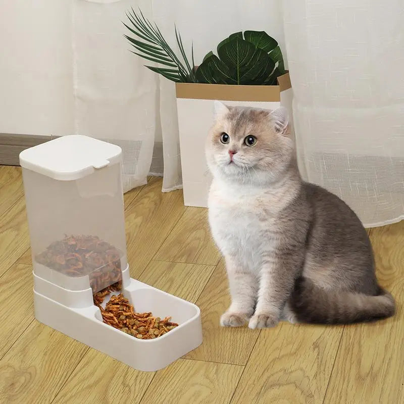 Large Capacity Automatic Pet Food and Water Dispenser for Dogs and Cats - Summer Collection