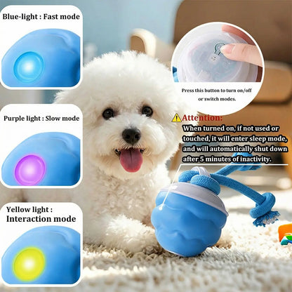 Motion-Activated Interactive Dog Toy - Squeaky Rolling Ball for Daily Training, Ideal for Small Dogs and Cats, Pet Accessories (2.95 x 2.95 x 4.33 Inches)